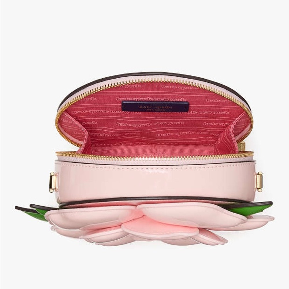 SOLD! kate spade NWT! $268 MSRP In The Garden 3d Flower Micro Crossbody - Picture 4 of 8